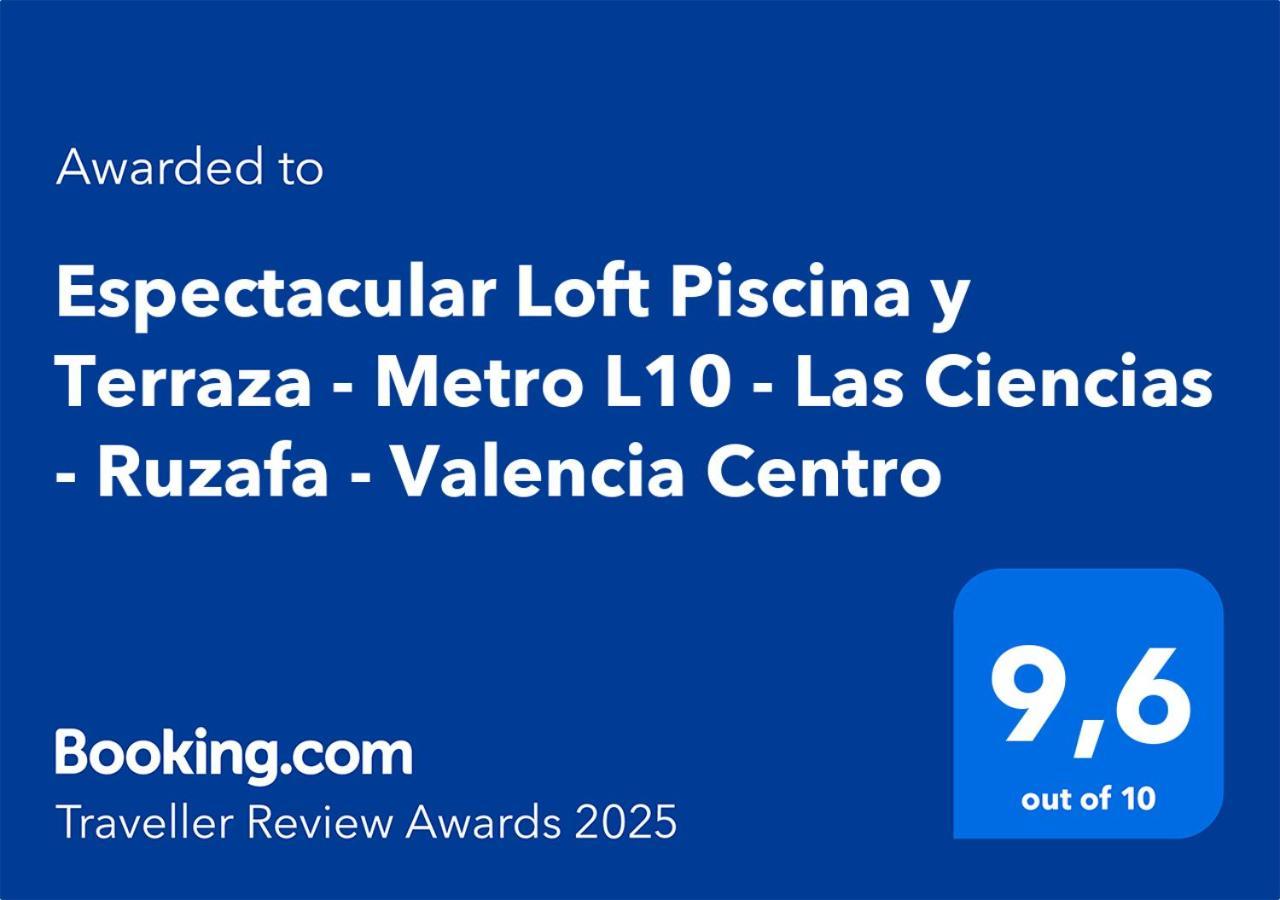 Espectacular Loft Piscina Y Terraza - Metro L10 - Las Ciencias - Ruzafa - Valencia Centro Zewnętrze zdjęcie